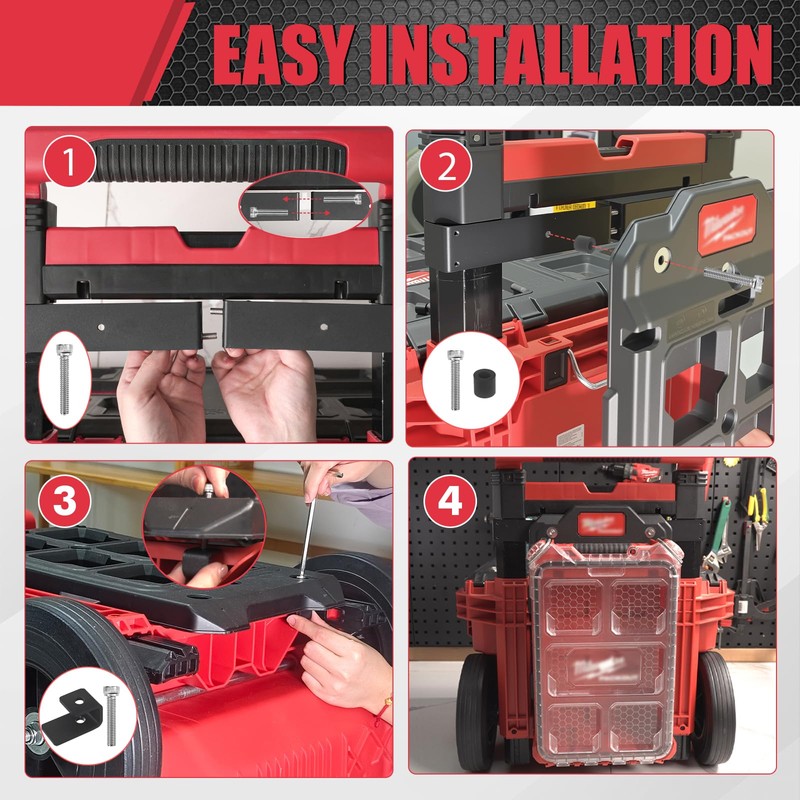 Packout Compact Mounting Plate Holder Compatible with Milwaukee 4822-8426 Rolling
