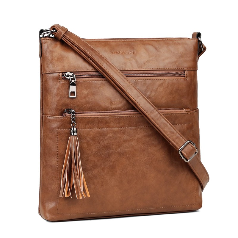MASINTOR Crossbody Purses for Women, Multi Pocket Casual Crossbody Bag,