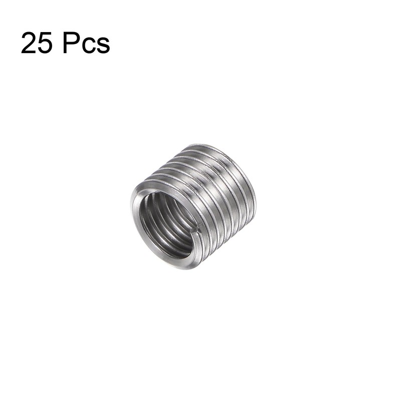sourcing map 25pcs Threaded Inserts 1/4-20 UNC 1.5D (9.525mm) Helical