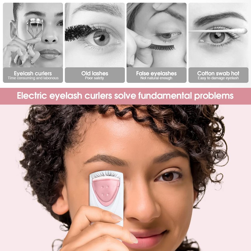 TOUCHBeauty Rizador de pestañas profesional calentado con almohadilla de repuesto