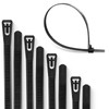 Meccion Reusable Cable Ties, Pack of 100, UV-Resistant, Strong Nylon,
