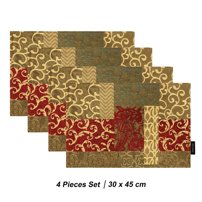 TOPLUXE Placemats 30x45cm, Table Mats for Dining Room/Restaurant/Banquet/Festival Decoration (Set