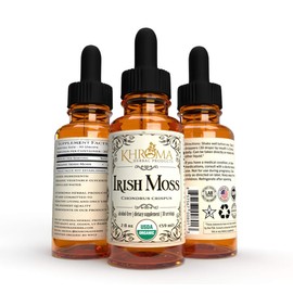 Organic Irish Moss - 2 oz in Glass Bottle - Khroma Herbal Products - Organic Sea Moss