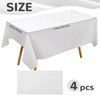 Zkaoai Tablecloth White, Pack of 4 Rectangular White Tablecloths, Waterproof