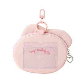 Sanrio 247758 My Melody Face Pass Case (Fluffy Winter) Commuter Passcase ID Card Case