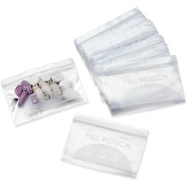 MEDca Pill Pouch Bag Reusable Plastic Organizer Bags, Size 3" X 2" - 200 Pack