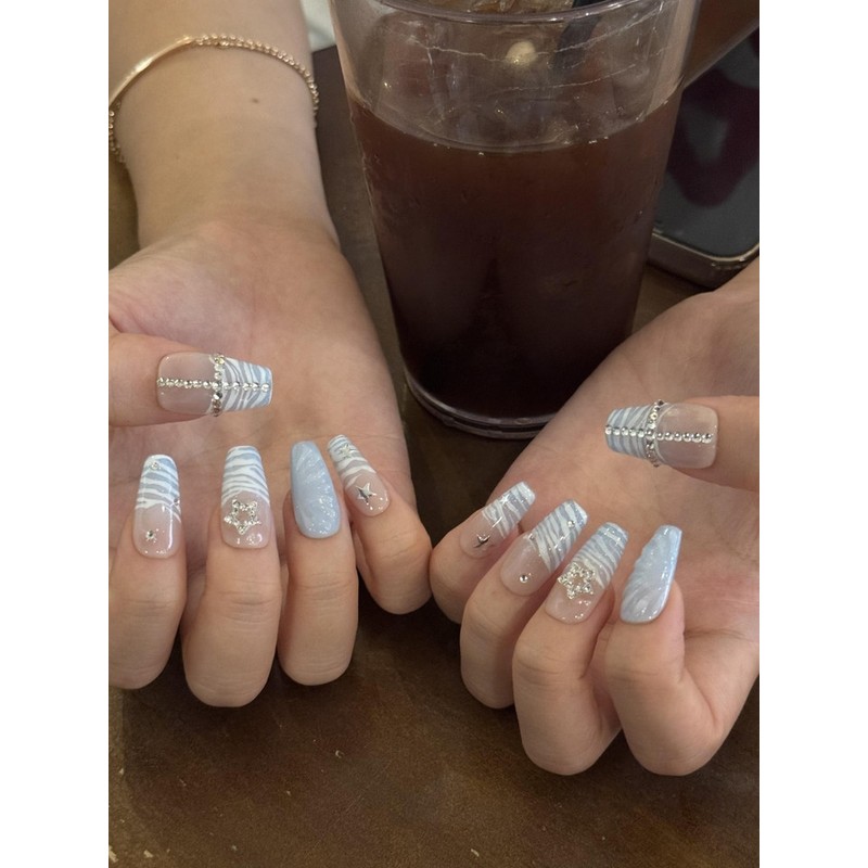 Icy Baby Handmade Nail Tips - Coffin Egg / 아이시