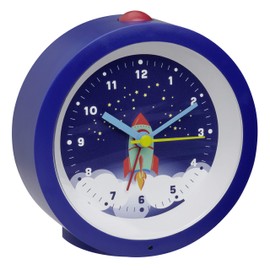 TFA Dostmann 60.1033 Analogue Children's Alarm Clock Sweep Movement Blue