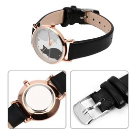 Hemobllo Straps Women Cat ES - Cute Ladies Wrist ES PU Leather Strap ES Women Watches