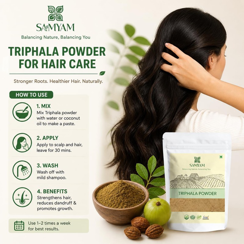 Samyam Triphala Powder, 500g (1.1 lb) pack | For Digestion