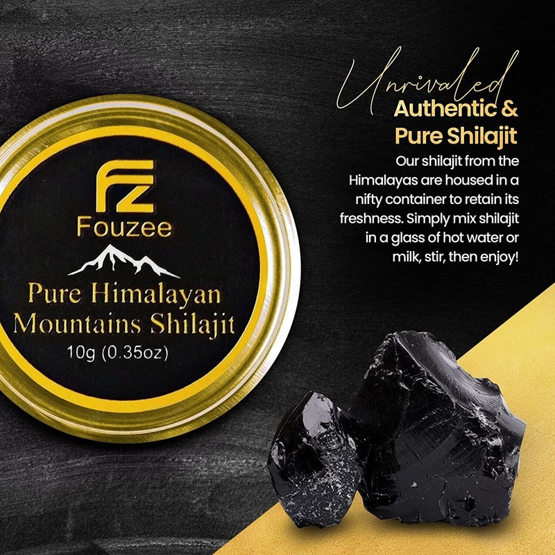 Fouzee Himalayan Mountain Shilajit Pure Resin Mumijo Mumiyo Shilajeet 10g