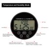 Multifunctional Kitchen Digital Timer Thermometer Hygrometer Black for Household Use