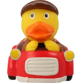 3 Inch Car Driver Male Rubber Duck Bath Toy, Collectable, Fun for All Ages, Auto Dash Decoration, Crusing Vacation Gift, Party Favors, Office, School, Home