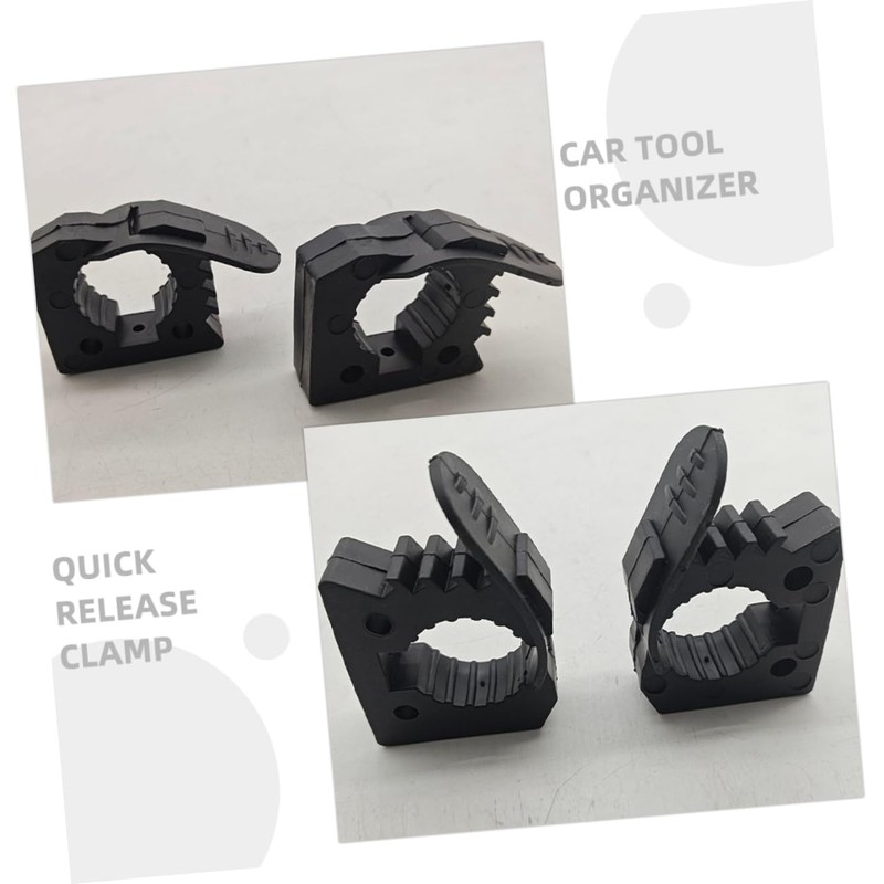 NOLITOY 2pcs Adjustable Quick Release Rubber Pole Clamp for Mounting