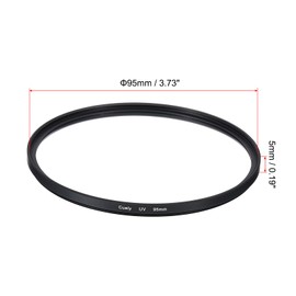 QUARKZMAN UV Lens Filter Camera Protection Filter with Multilayer Coatings 95 mm HD Hydrophobic Scratch-Resistant for Camera Photography Lens Pack of 1
