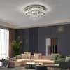 Vinilky Crystal LED Ceiling Light Chandelier, Modern Flush Mount Lighting