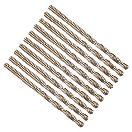 PATIKIL #27 Drill Bit, Micro Number Small Bits 4341 High-Speed Steel 135° Gold Finish for Soft Thin Metal Steel Wood Acrylic - 10 Pack