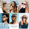 STORYCOAST Luxury Oversized Square Sunglasses for Women - Retro Big