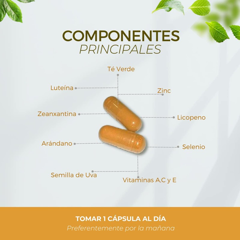 BIOSUPLE | Luteína con Zeaxantina, Arándano, Semilla de uva, Vitaminas