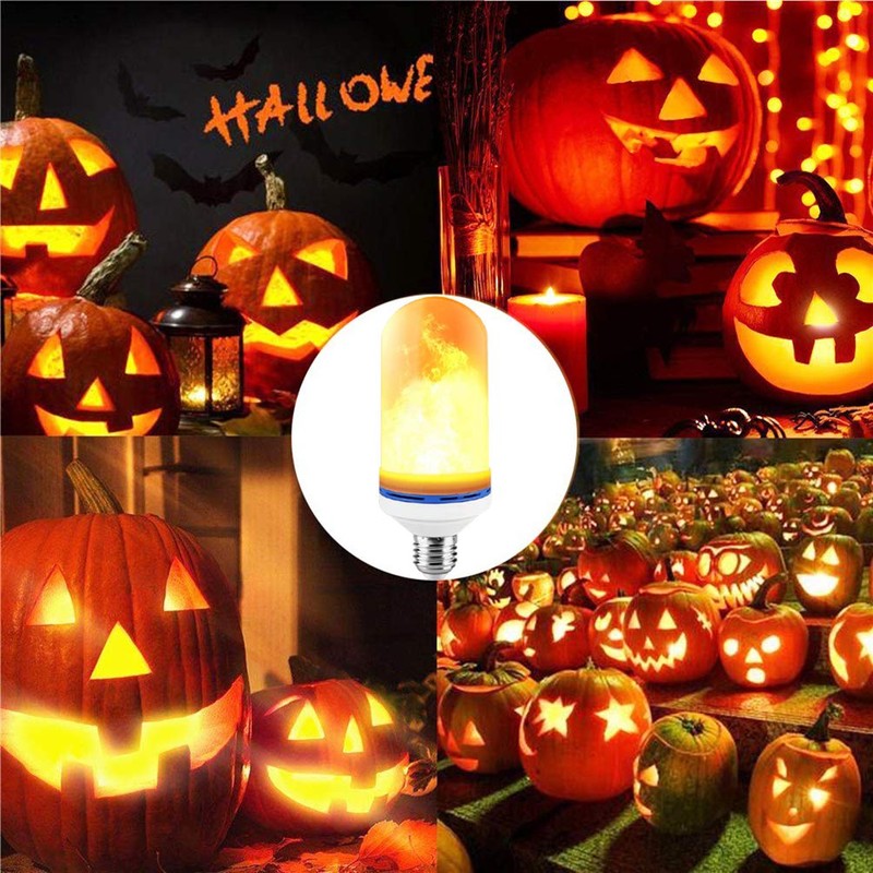6W E26 LED Flame Effect Light Bulb - 4 Modes