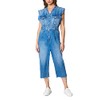 [BLANKNYC] Womens Sleeveless Denim Jumpsuit With Self Belt, Comfortable &