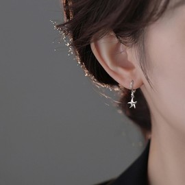 Andelaisi Boho Starfish Earrings Vintage Starfish Drop Earrings Tiny Sea Stars Earring Ocean Them Summered Beach Earring Stars Hoop Drop Studs for Women