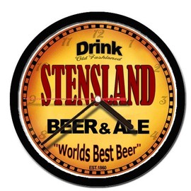 STENSLAND beer and ale cerveza wall clock
