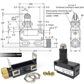 SL1-A Limit Switch - EN60947-5-1 Certified SPDT Micro Switch 250VAC/48VDC - Compatible with Yamatake Azbil Systems for Industrial Automation & HVAC Controls (1-Pack)
