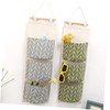 Ciieeo Hanging Storage Organizer Cotton Linen Wall Bag for Clothes