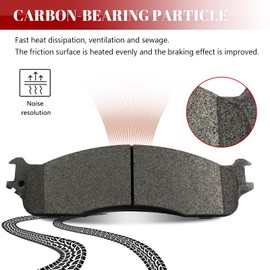 YXPCARS Front and Rear Ceramic Disc Brake Pads Set Replacement for Dodge Ram 2500/3500 2003 2004 2005 2006 2007 2008 for Dodge Ram 1500 2006-2008