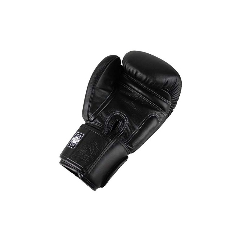 Twins Genuine Leather Boxing Gloves, black