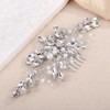Teyglen Bride Crystal Wedding Hair Comb Bridal Headpiece Handmade Silver