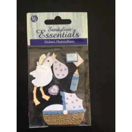 Sandylion Essentials  Sandylion Essentials BABY Boy 2 BED BASSINET STORK SHOWER 3D CHILD