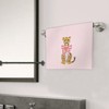 FIicy Pink Leopard Decor Hand Towels Set of 2 -
