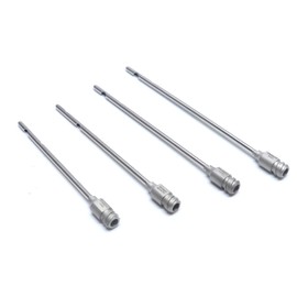 Zikimed Teat Cannula or Needles with 2 Eyes 2 mm Stainless Steel 4-Piece Set (Small Animal only)