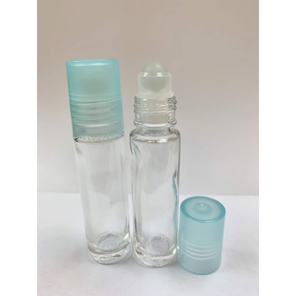 Ananda Corporation 10ml [1/3 oz] EMPTY CLEAR Glass Rollon Bottle