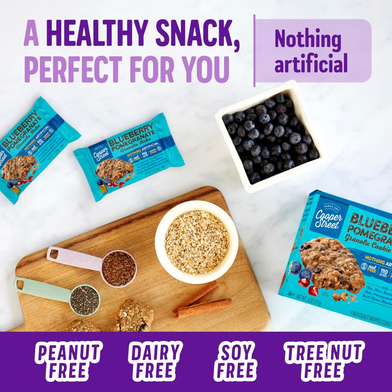 Cooper Street Cookies Chewy Granola Bakes Blueberry Pomegranate, 1 Ounce
