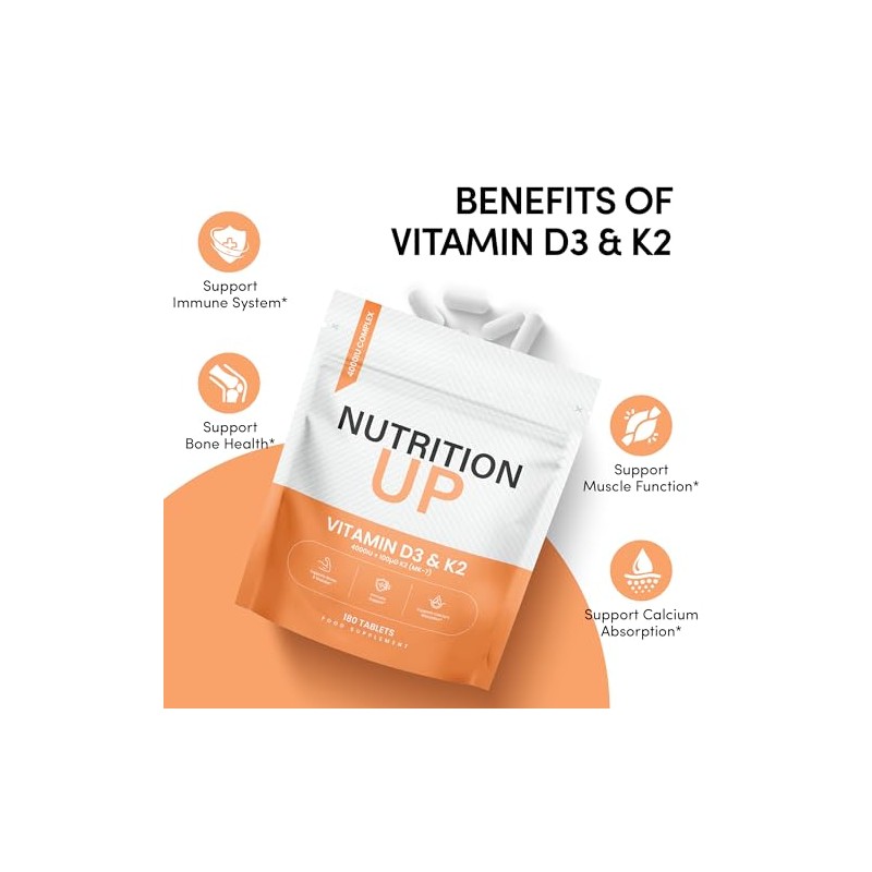 Vitamin D3 & K2 Tablets 4000IU + 100ug MK-7 –