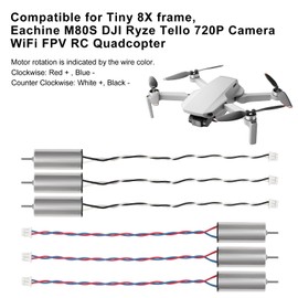 Coliao 6pcs 8520 Motor 8.5x20mm 15000KV Brushed Motors 4CW 4CCW Coreless Motor Mini DC Motors with JST-1.25 Connector for DIY Micro Quadcopter RC Drone