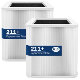 LANTINY 2Pack 211+ Replacement Filter Compatible with 211+ Air Purifier, 2-Stage H13 True HEPA Filtration System