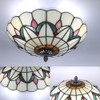 Skyweel 12 Inch Vintage Chandeliers Light Tiffany Style Ceiling Light