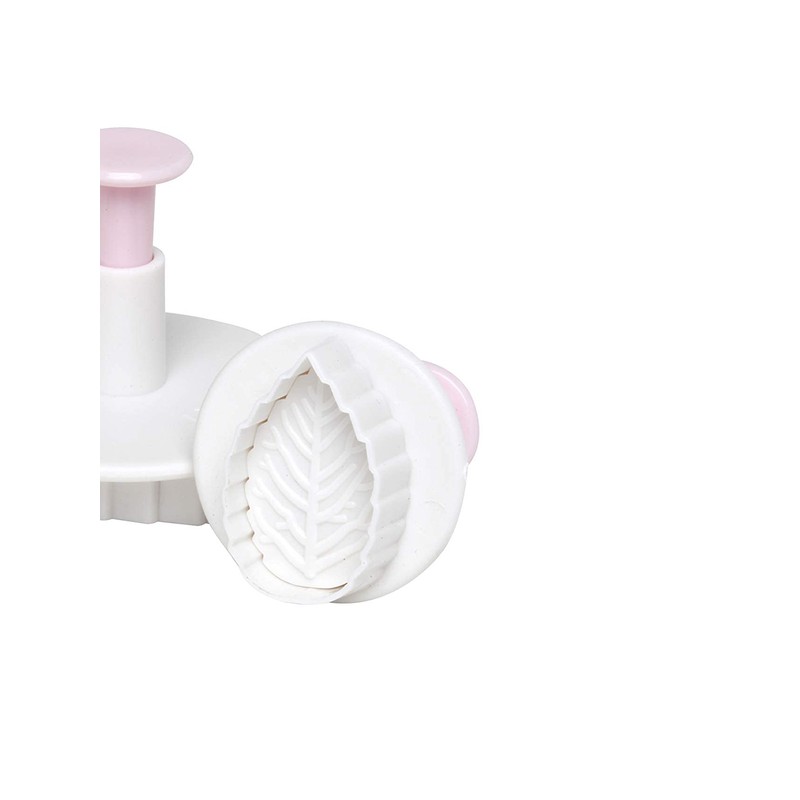 Wiltshire Fondant Leaf Cookie Cutter and Pusher 3-Pieces Set