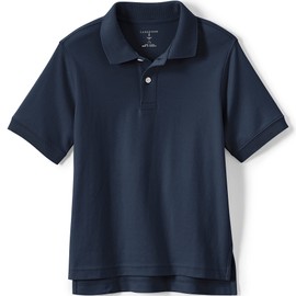 Lands' End Uniform Kids Short Sleeve Interlock Polo Classic Navy Kids Large