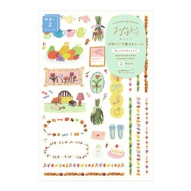 Midori Seals 82675006 Log My Life Pattern (Pack of 2)