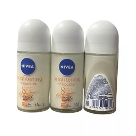 NIVEA Brightening antibakteri  Roll -On { 3PK } 0 Alcohol 48h protection 50 ml