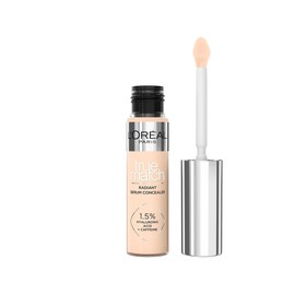 L'Oréal Paris Concealer for a Natural Radiant, Moisturising and Plumping, Face Makeup with Hyaluronic Acid and Caffeine, True Match Radiant Serum Concealer 1R, 11 ml