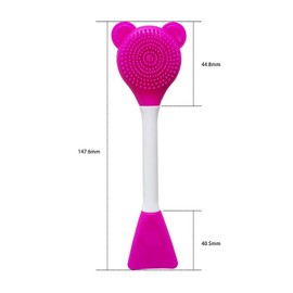 Pink Facial Cream Spatula Silicone Face Mask Brush Mask Beauty Tool-Double Heads Skincare Applicator Tools for Apply Cream Facial Masks