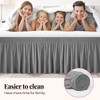 RIMELA Grey Bed Skirt Queen Size 15 Inch Drop Solid