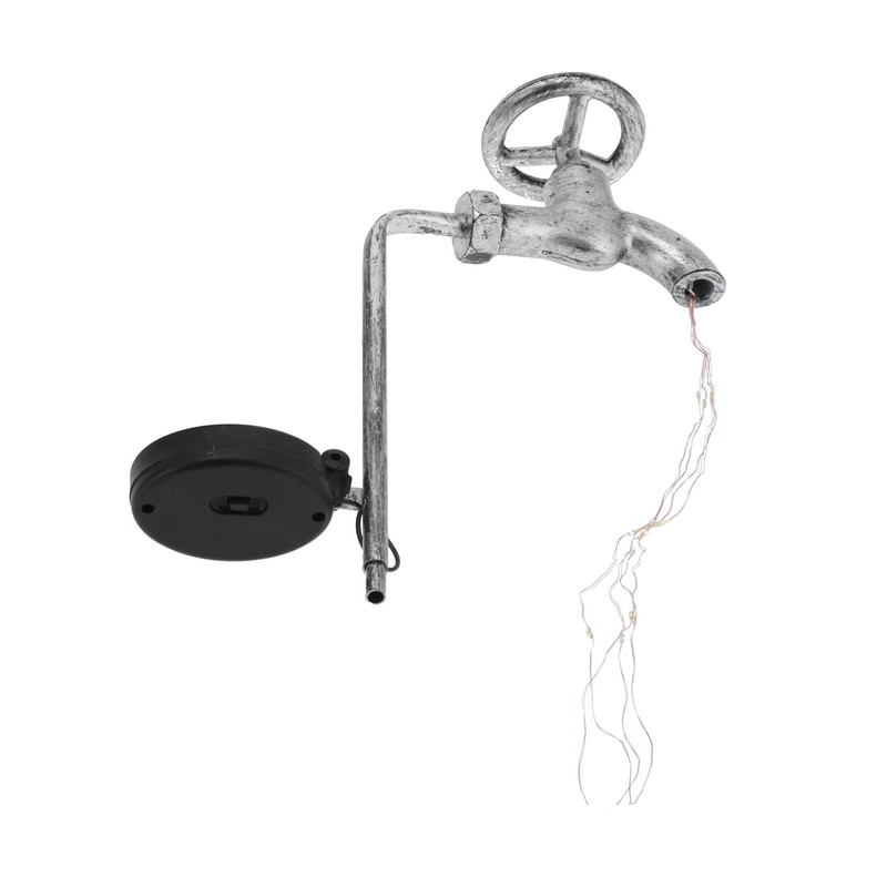 Lawn Lamp Solar Outdoor Waterproof Metal Faucet Durable Light Statue