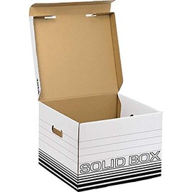 Esselte Leitz Archiv Container M with Hinged Lid Corrugated Cardboard White